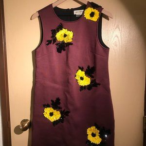 Dhruv Kapoor Floral Sequin Sleeveless Mini Dress